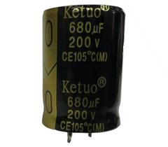 2 pçs - capacitor eletrolitico 680x200v - 680uf x 200v