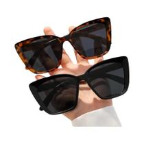 2 PCS Olho de Gato Moda Feminina Óculos de Sol Diários Férias Praia Óculos Decorativos 2 PCS Olho de Gato Moda Feminina Óculos de Sol Diários Férias Praia Óculos Decorativos