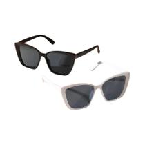 2 PCS Olho de Gato Moda Feminina Óculos de Sol Diários Férias Praia Óculos Decorativos