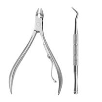2 pçs/set Ingrown Toe Nail Correção Pinças Clipper Cortadores Pele Morta Sujeira Remo