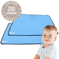 2 pcs Trocadores Portáteis 100x70 Bebê Absorvente Acolchoado Multiuso - Azul - Vila Flor 2 pcs Trocadores Portáteis 100x70 Bebê Absorvente Acolchoado Multiuso - Azul - Vila Flor