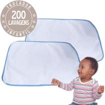 2 pcs Trocadores Portáteis 70x50 Bebê Absorvente Acolchoado Multiuso - Branco com Borda Azul 2 pcs Trocadores Portáteis 70x50 Bebê Absorvente Acolchoado Multiuso - Branco com Borda Azul