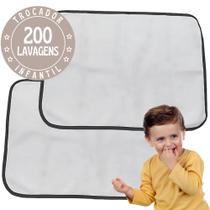 2 pcs Trocadores Portáteis 80x60 Bebê Absorvente Acolchoado Multiuso - Branco com Borda Preta