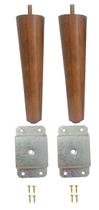 2 Pe Palito 15cm Marrom Claro Chapa Reta + Parafuso 2 Pe Palito 15cm Marrom Claro Chapa Reta + Parafuso