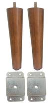 2 Pe Palito 20cm Marrom Claro Chapa Reta 2 Pe Palito 20cm Marrom Claro Chapa Reta