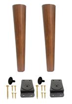 2 Pe Palito 30cm Marrom Claro Chapa Inclinada Pvc + Parafuso