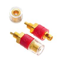 2 peças conector banana 4mm amplificador o terminal do alto-falante conector de tomada banana
