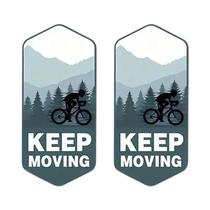 2 peças de adesivos para mountain bike KEEP MOVING - adesivo de quadro hexagonal à prova d'água 2 peças de adesivos para mountain bike KEEP MOVING - adesivo de quadro hexagonal à prova d'água