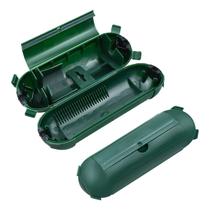 2 peças de cabo de extensão impermeável externo, caixa de segurança, resistente a intempéries, caixa de vedação IP44, caixa de conexão à prova d'água para proteger as luzes natalinas, fios e plugues (verde)