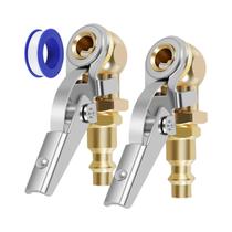 2 Peças De Conector De Pneus Metálico Fechado Durável 14 Polegadas FNPT 250PSI Máximo Acessório Para