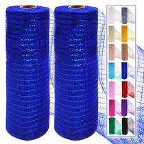 2 peças de fita de malha Ableme Deco, 25 cm x 9 m, azul royal 2 peças de fita de malha Ableme Deco, 25 cm x 9 m, azul royal