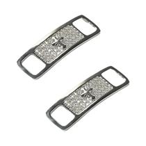 2 peças de fivelas de cadarço de liga chique acessórios DIY da moda para botas e joias, cadarços