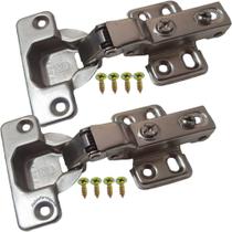 2 Peças - Dobradiça Para Armario Com Amortecedor De 35mm Curva
