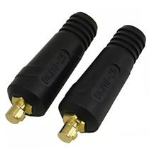 2 Peças Engate Rápido 9mm Latão Conector Macho Cabo de Solda para Máquina