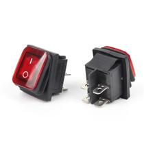 2 peças interruptor rocker à prova d'água liga-desliga interruptor de botão de 4 pinos