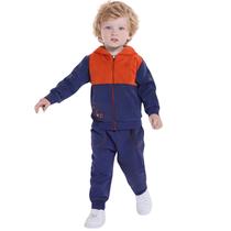 2 peças larajna moletom peluciado Conjunto infantil masculino inverno frio jaqueta com capuz e calça 100% algodão