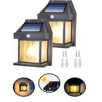 2 Peças Luminária Solar de Parede C/ Sensor de Presença Arandela Externa Led Economiza Energia 2 Peças Luminária Solar de Parede C/ Sensor de Presença Arandela Externa Led Economiza Energia