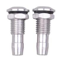 2 peças para barco rc m6/m8 rosca de saídas de água de liga de alumínio com parafusos de anel o