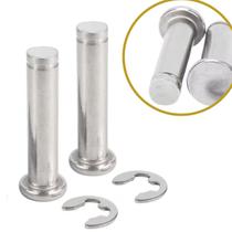 2 Peças Pino PASSADOR Cabeça Plana M8 50MM ANEL EIXO CIRCLIP