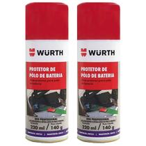 2 Peças - Protetor De Polo Borne De Bateria Evita Corrosão De 220ml - Wurth