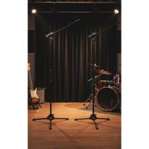 2 Pedestais Girafa Microfone Ajustáveis até 165cm Preto