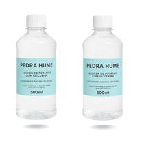 2 Pedra Hume Líquida 500ml Cada Com Glicerina Desodorante De Cristal