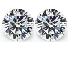 2 Pedras Brancas Zircônias Para Anel Brincos 4.50 mm Alta Qualidade Branca Redonda