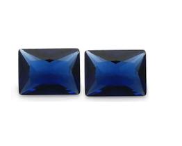 2 Pedras Zircônia Azul 7 mm x 9 mm Para Anel, Pingente, Brincos