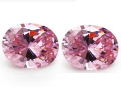 2 Pedras Zircônias Oval Para Pingente Anel Brincos 18 mm x 13 mm Cores Rosa Alta Qualidade