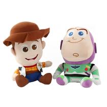 2 Pelúcia Toy Story Boneco Woody E Buzz Baby 20 Cm Disney