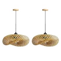 2 Pendente Bambu De Fibra Natural Artesanal E27 Quarto Nat01 2 Pendente Bambu De Fibra Natural Artesanal E27 Quarto Nat01