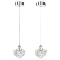 2 Pendente De Cristal K9 Polido Para Cabeceira G9 Bet43