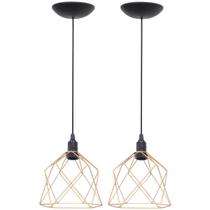 2 Pendentes Aramado Cálice Luminária Lustre Teto Retrô Vintage Industrial Balcão Agp Ilumini 2 Pendentes Aramado Cálice Luminária Lustre Teto Retrô Vintage Industrial Balcão Agp Ilumini