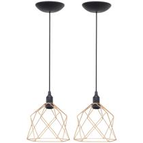 2 Pendentes Aramado Cálice Luminária Lustre Teto Retrô Vintage Industrial Balcão Cobre Rose Gold 2 Pendentes Aramado Cálice Luminária Lustre Teto Retrô Vintage Industrial Balcão Cobre Rose Gold