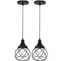 2 Pendentes Aramado Esfera Balonê Lustre Luminária Teto Regulável Sala Cozinha Industrial Agp 2 Pendentes Aramado Esfera Balonê Lustre Luminária Teto Regulável Sala Cozinha Industrial Agp