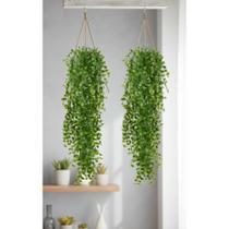 2 Pendentes Realistas 85cm Folhagem Jardim Vertical 2 Pendentes Realistas 85cm Folhagem Jardim Vertical
