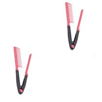 2 Pentes Auxiliar Para Chapinha Prancha Mechas Cabelo 2 Pentes Auxiliar Para Chapinha Prancha Mechas Cabelo