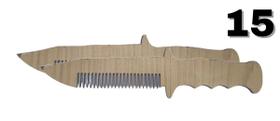 2 Pentes de MDF para Barba e Bigode Bege Modelo n15 Faca MDF 2 Pentes de MDF para Barba e Bigode Bege Modelo n15 Faca MDF