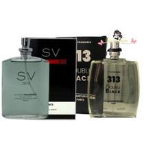 2 perfumes masculinos sv e black 7 otima fixaçao