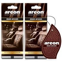 2 Perfumes Pra Carro Cheirinho Aromatizador Areon Leather