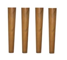 2 Pés Palito madeira desenhado 27 cm envernizado