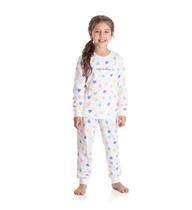 2 Pijama Inverno Infantil Coracoes Meia Malha-TMX
