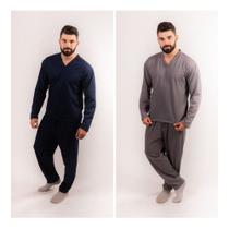 2 Pijamas De Inverno Masculino Flanelado Para Frio