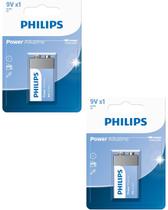 2 Pilha Bateria 9 Volts Alcalina Philips 6LR61 2 Pilha Bateria 9 Volts Alcalina Philips 6LR61