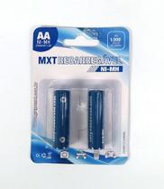 2 Pilha Regarregável Ni-mh Aa-2500mah Mxt 1000 Ciclos Carga