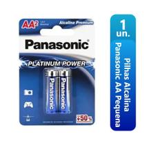 2 Pilhas Alcalinas Pequena AA Panasonic Premium Platinum Power 1,5V