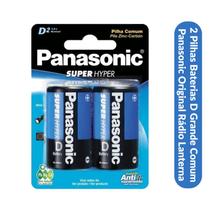 2 Pilhas Baterias D Grande Comum Panasonic Original Rádio Lanterna 2 Pilhas Baterias D Grande Comum Panasonic Original Rádio Lanterna