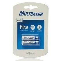 2 Pilhas Recarregáveis Multilaser CB051 AAA 1000mAh