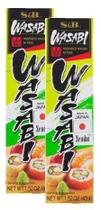 2 pimenta japonesa wasabi em pasta (raiz forte) s&b - 43g
