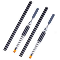 2 Pincel Espátula Duplo Manicure Unhas Gel Poligel Acrygel 2 Pincel Espátula Duplo Manicure Unhas Gel Poligel Acrygel